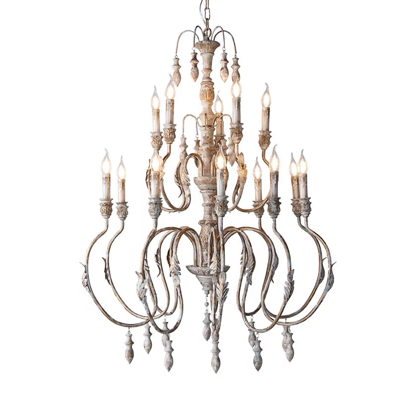 French Vintage Candle Chandelier for Living Room / bedroom