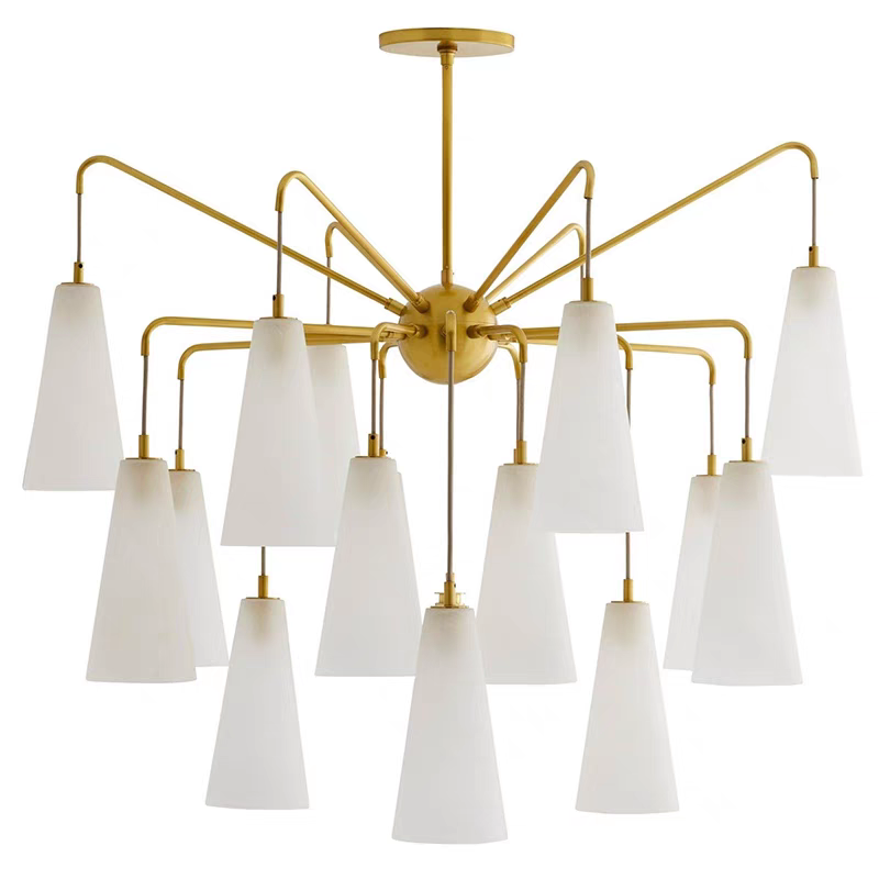 Vintage Blossom Cone Lampshade Chandelier for Living / dining Room / kicthen Island