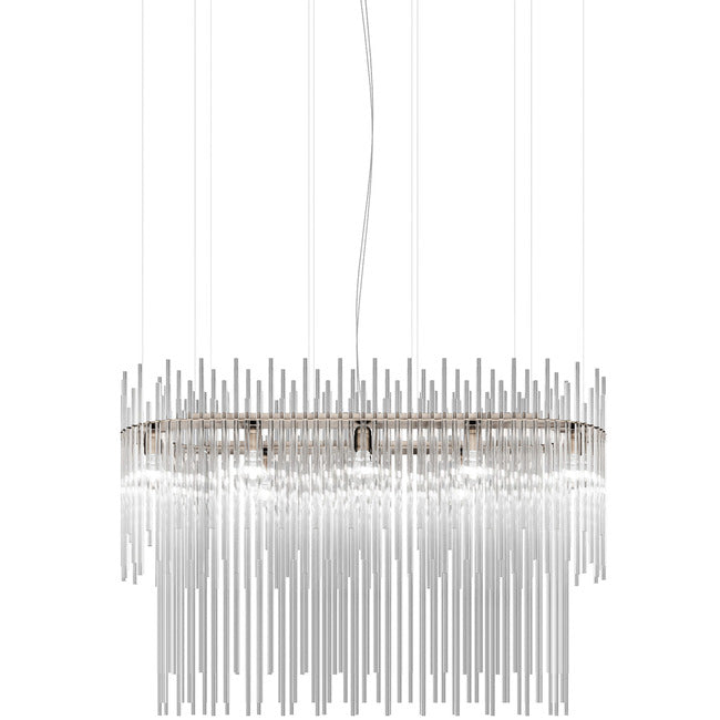 Ivory Veins Two-Tier Linear Pendant