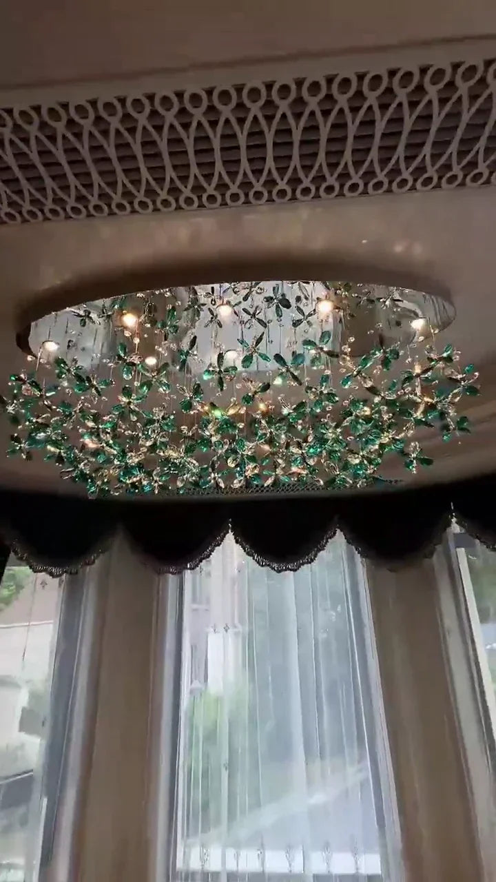 Luxury Crystal Flower Chandelier for Dining Room / living Room