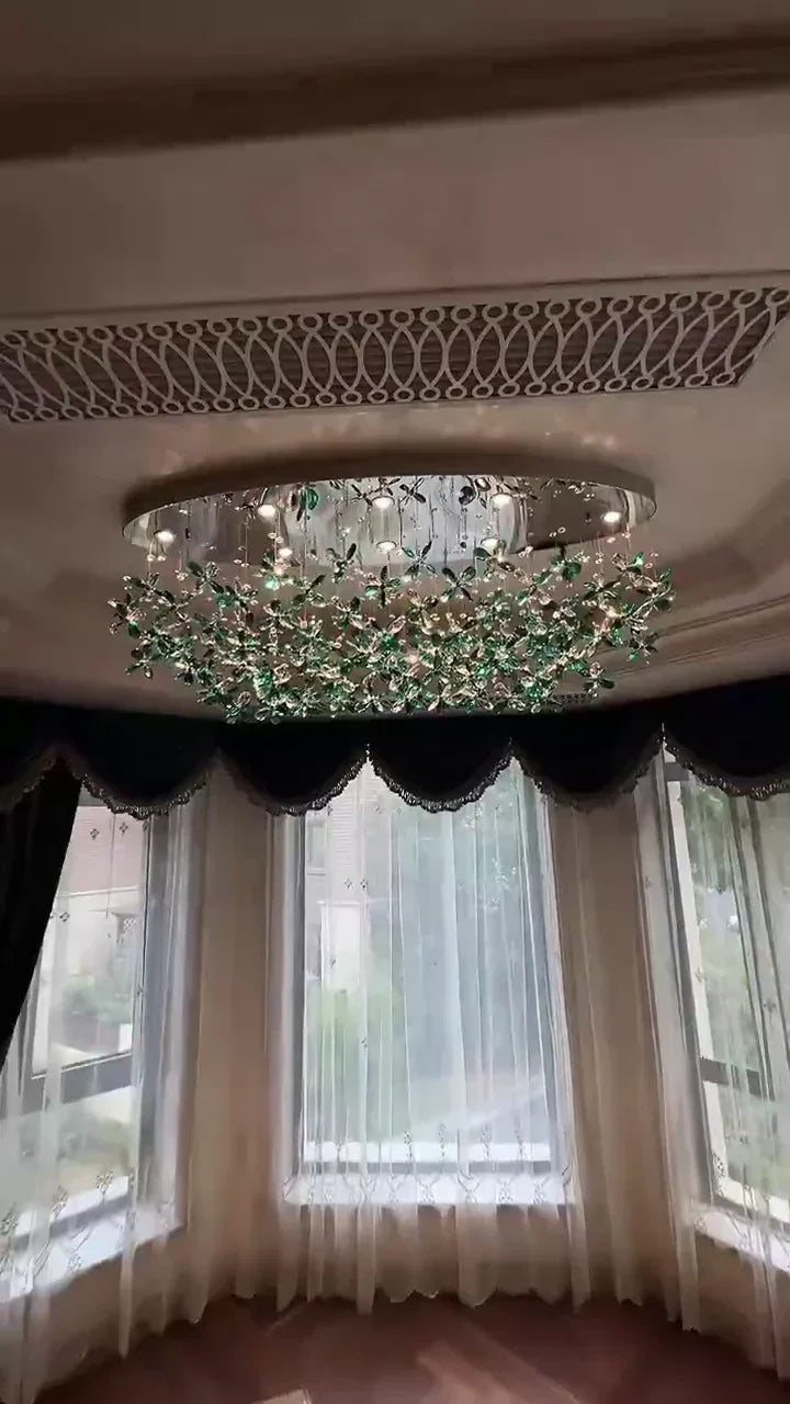Luxury Crystal Flower Chandelier for Dining Room / living Room