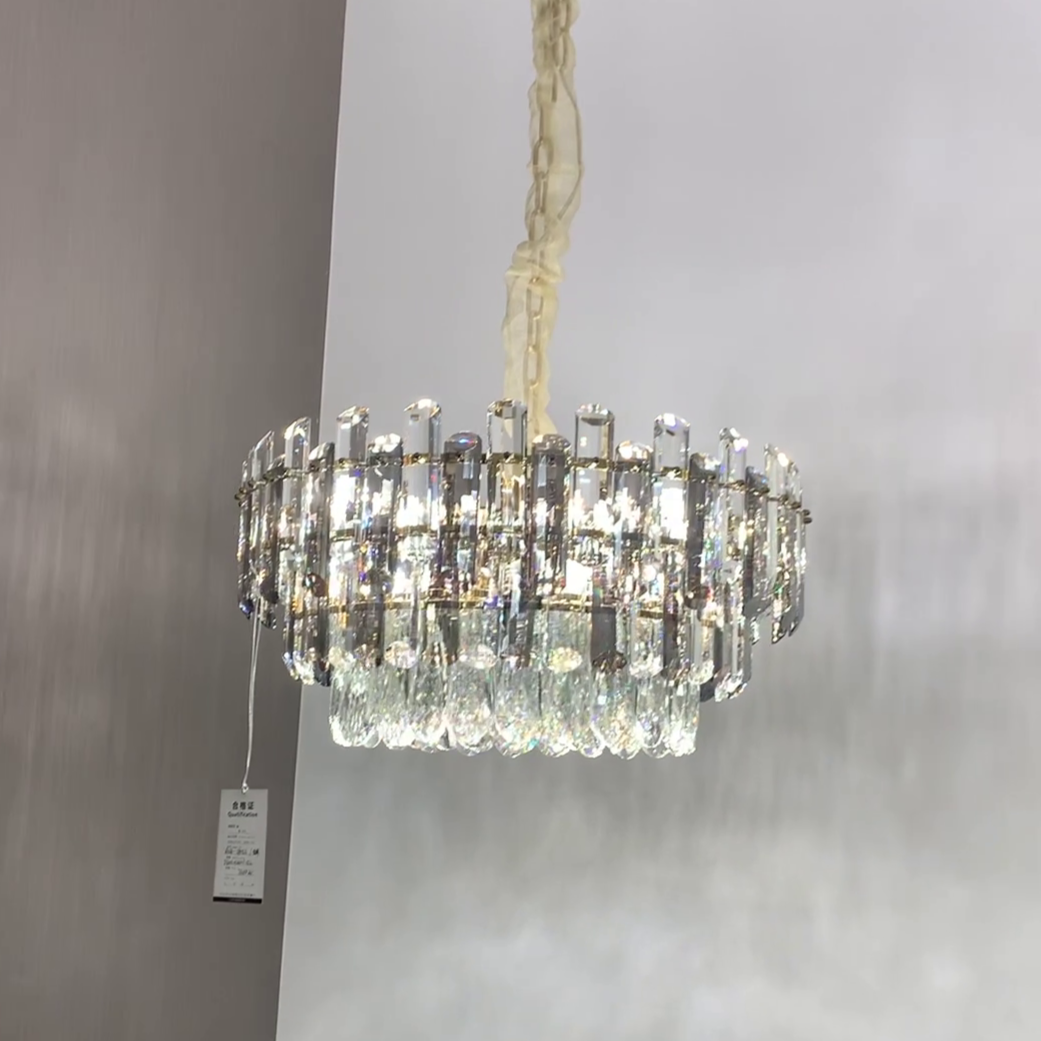 Light Luxury Round / rectangular Crystal Chandelier for Living / dining Room / bedroom