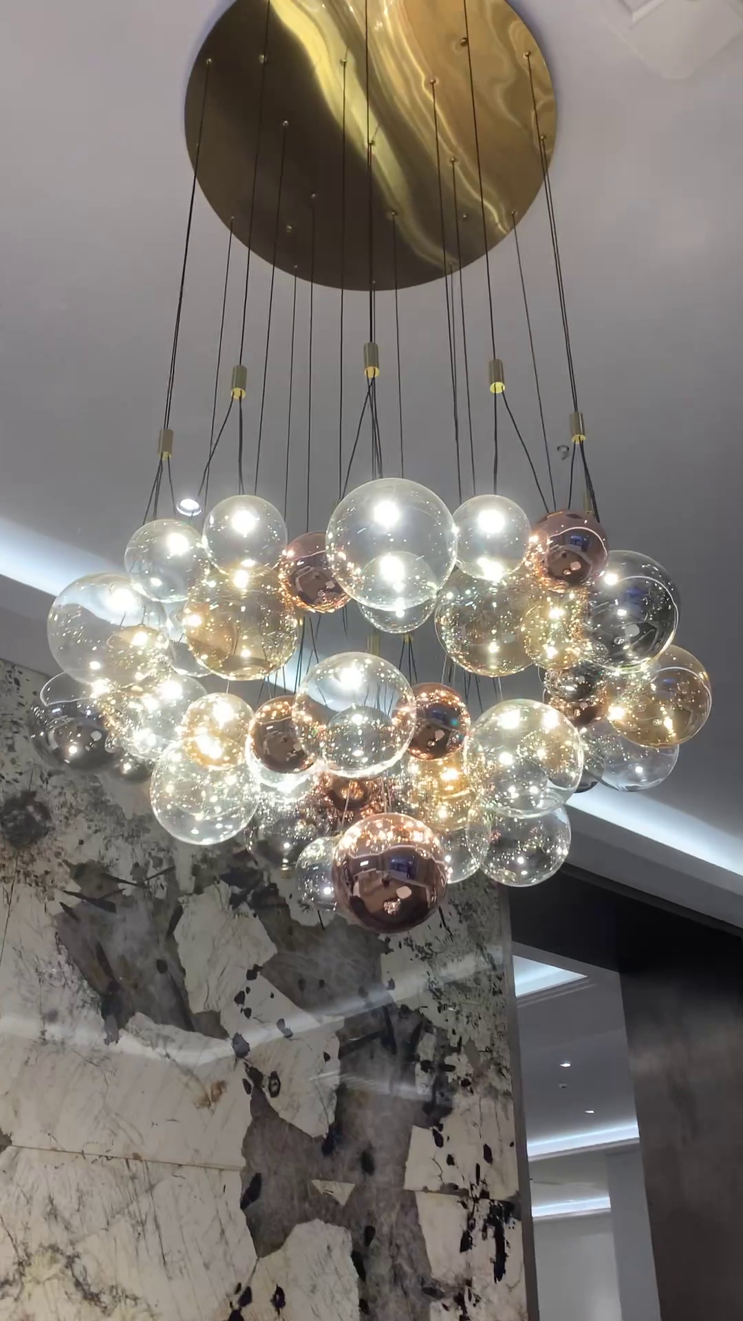 Italian Creative Glass Bubble Ball Chandelier for Living / dining Room / kitchen Island