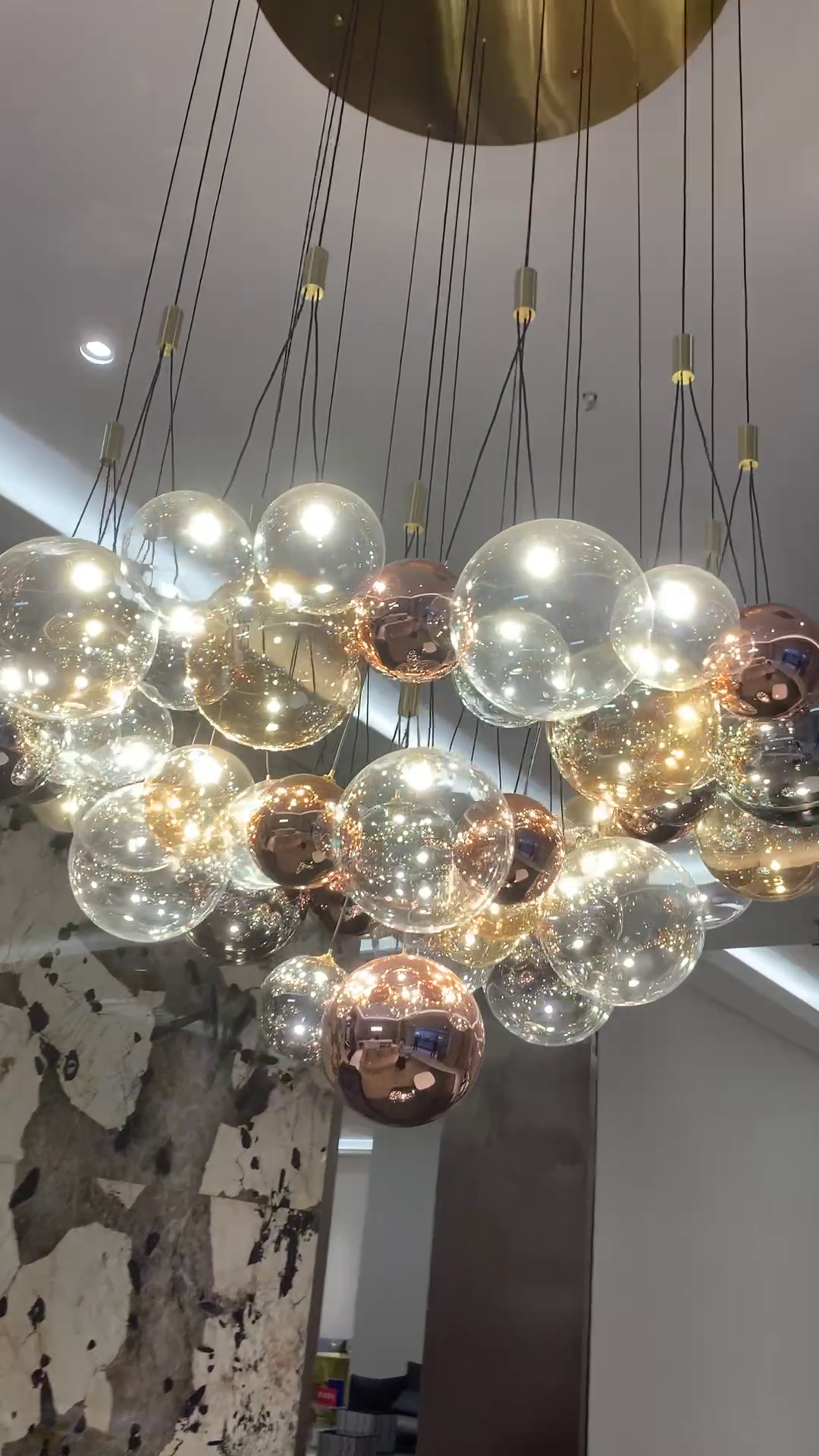 Italian Creative Glass Bubble Ball Chandelier for Living / dining Room / kitchen Island
