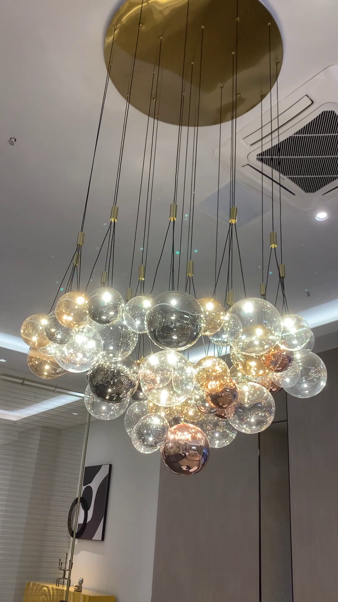 Italian Creative Glass Bubble Ball Chandelier for Living / dining Room / kitchen Island