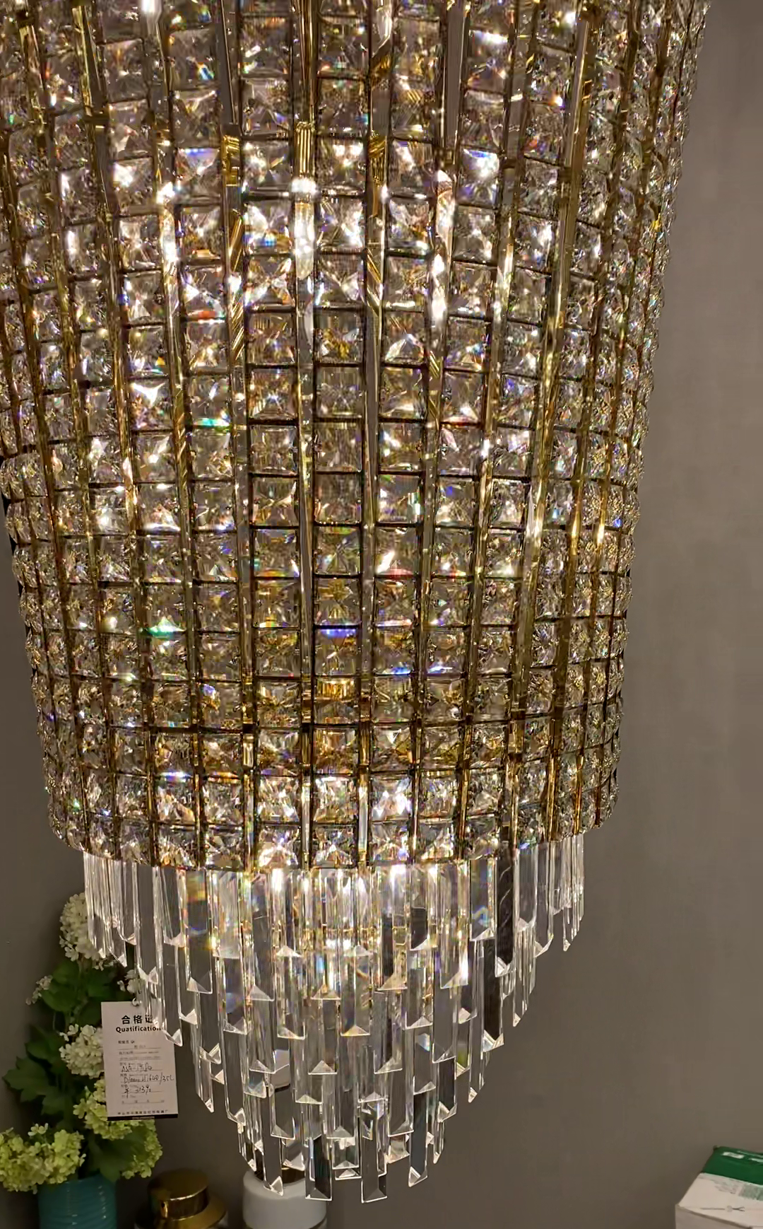 New Luxury Creative Multi-Tiered Crystal Chandelier in Champagne Gold Finish for Living / dining Room /