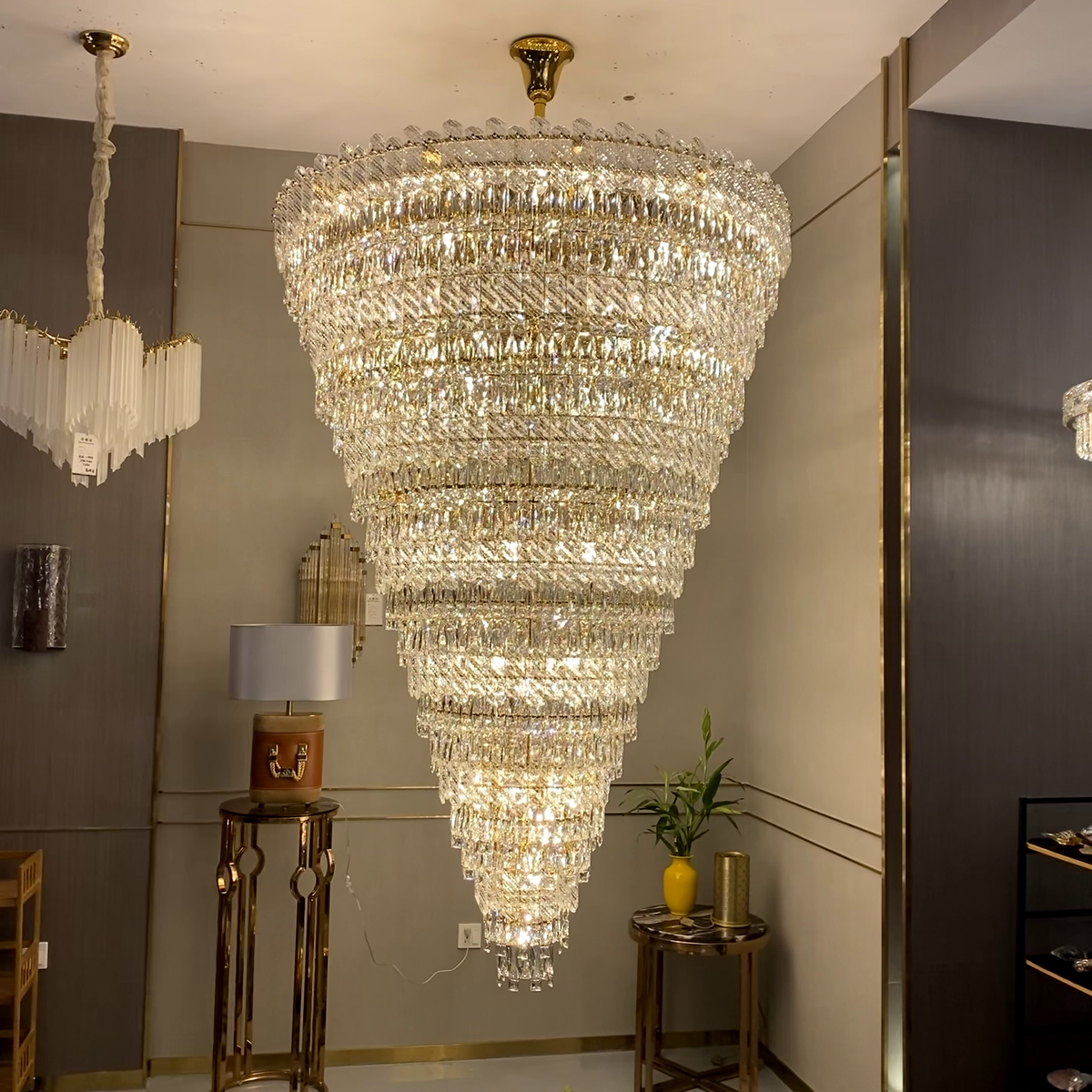 Extra Large Luxury Crystal Chandelier for Staircase / living Room / foyer / villa