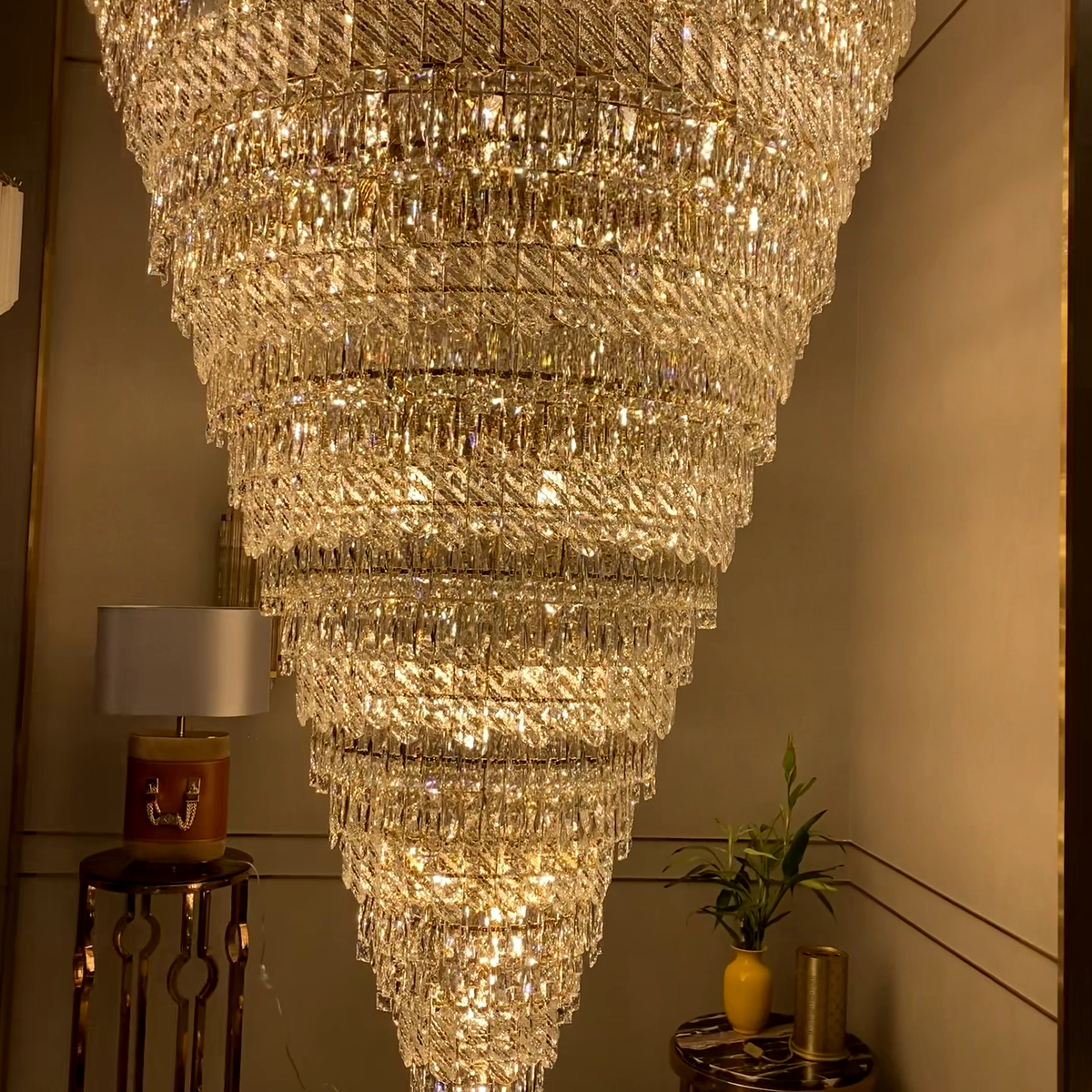 Extra Large Luxury Crystal Chandelier for Staircase / living Room / foyer / villa