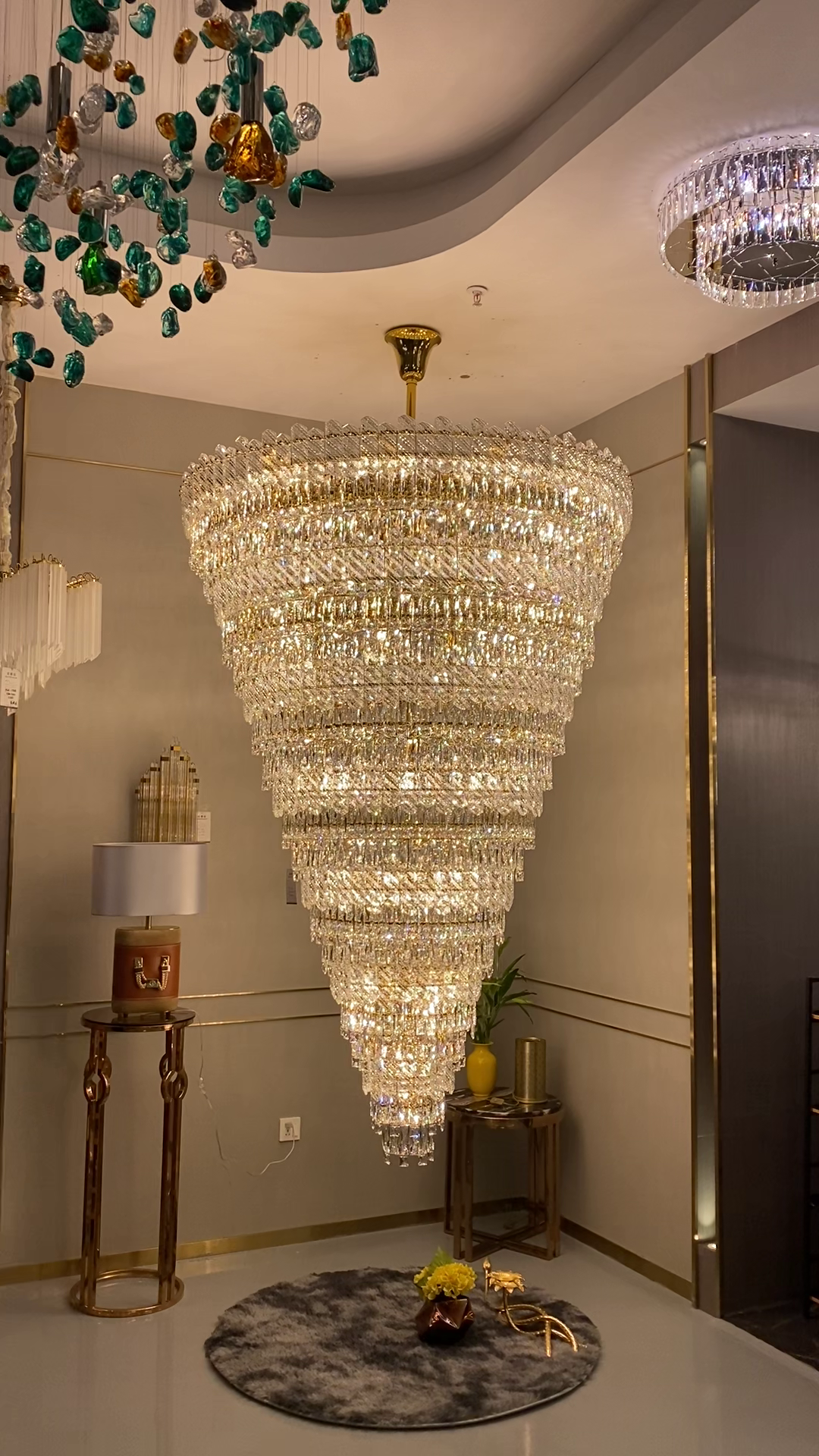 Extra Large Luxury Crystal Chandelier for Staircase / living Room / foyer / villa