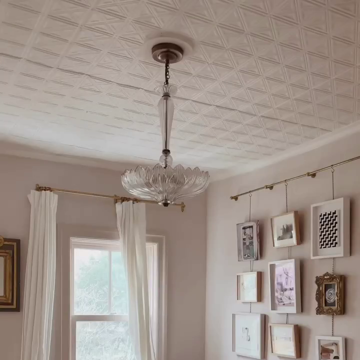 Vintage Traditional Glass Umbrella Chandelier for Bedroom / dining Room