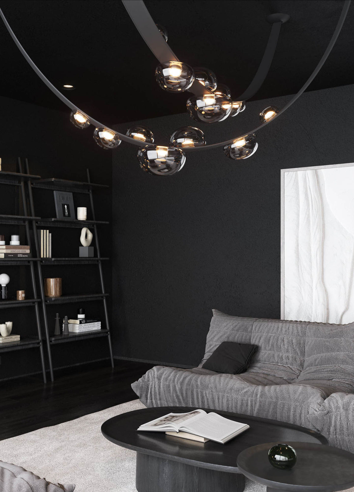 Minimalist Leather Belt Chandelier for Dining / living Room
