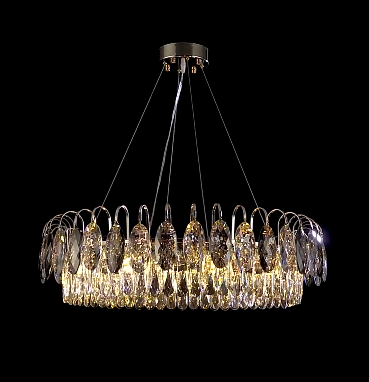 Luxurious K9 Crystal Chandelier Modern Ceiling Light Fixtures Set for Living Room / dining Room