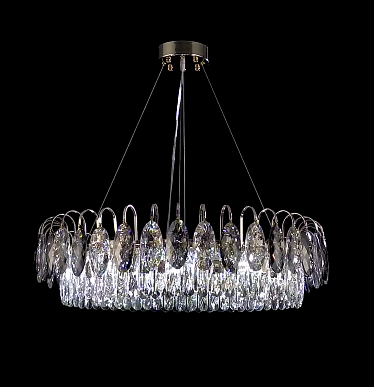 Luxurious K9 Crystal Chandelier Modern Ceiling Light Fixtures Set for Living Room / dining Room
