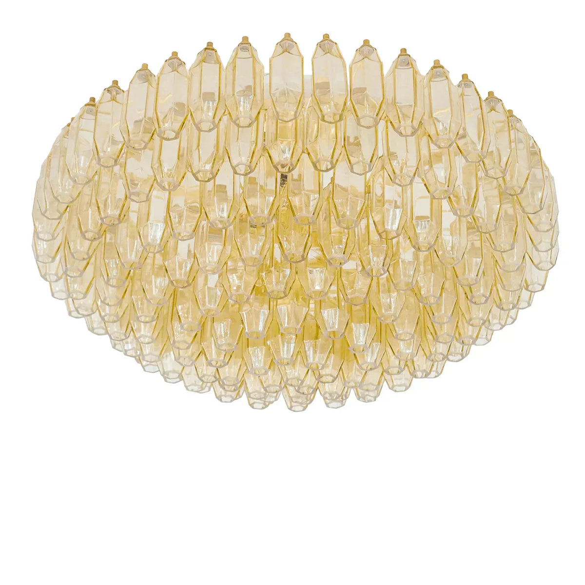 Prismatico 12-Light Amber Ceiling Lamp 35"