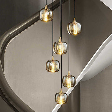 Post-Modern Extra-Long Pendant Light Fixtures for Staircase / high-Ceiling Space / foyer