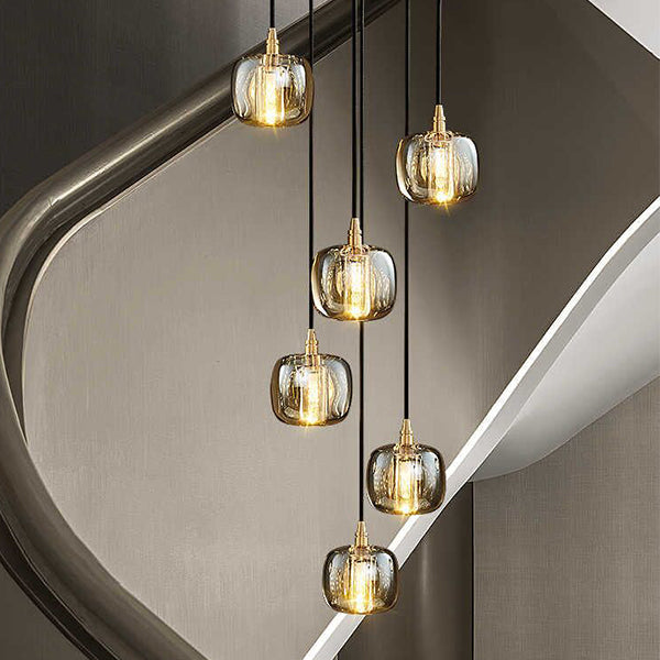 Post-Modern Extra-Long Pendant Light Fixtures for Staircase / high-Ceiling Space / foyer