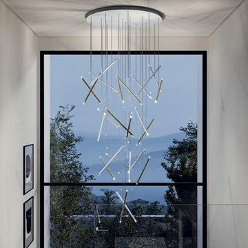 Modern Italian Creative Art Sticks Ceiling Chandelier for Living Room / staircase / hotel Lobby